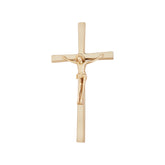 Crucifijo Monumental de Latón, 44,5 × 20,5 cm